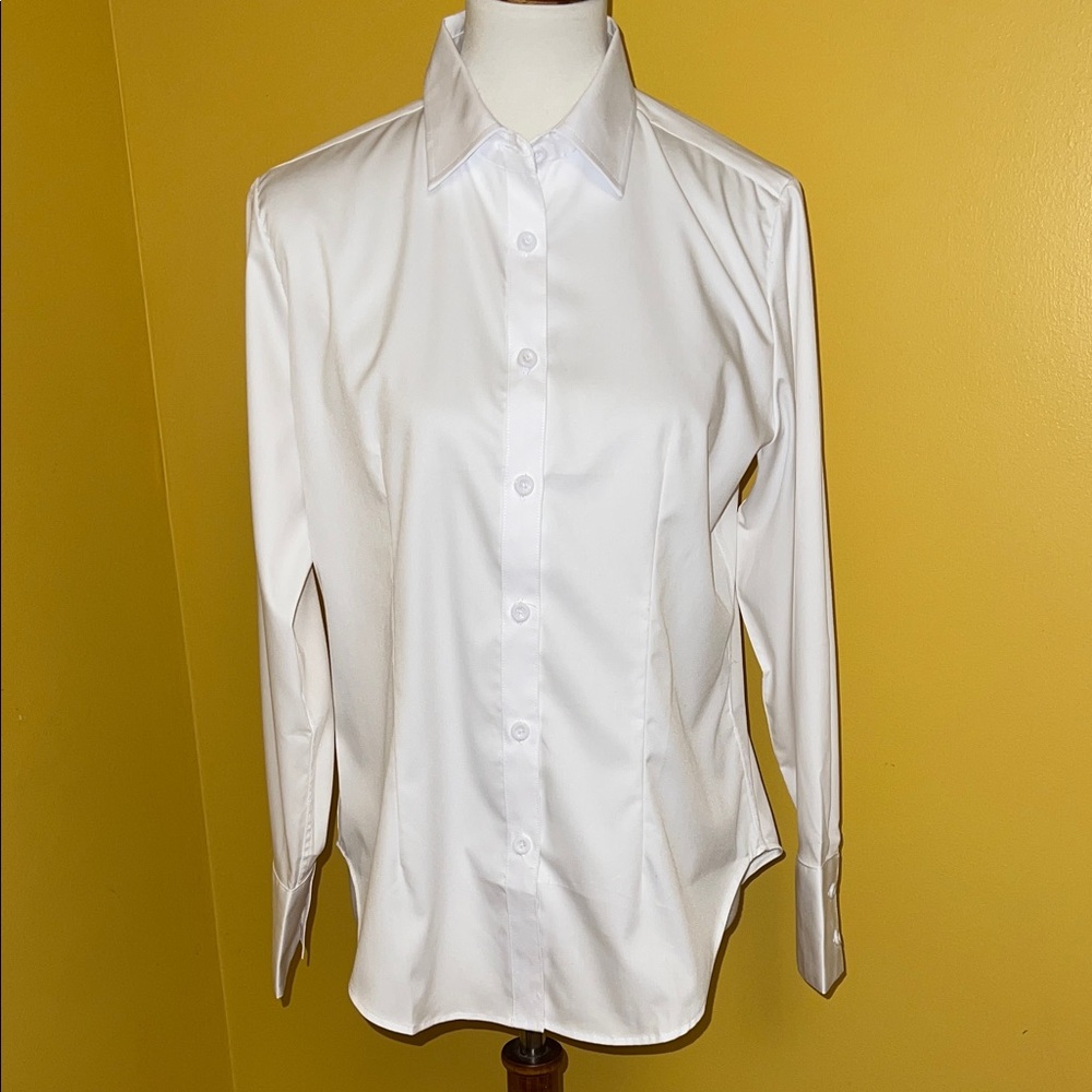 Classic White Button-Up Shirt